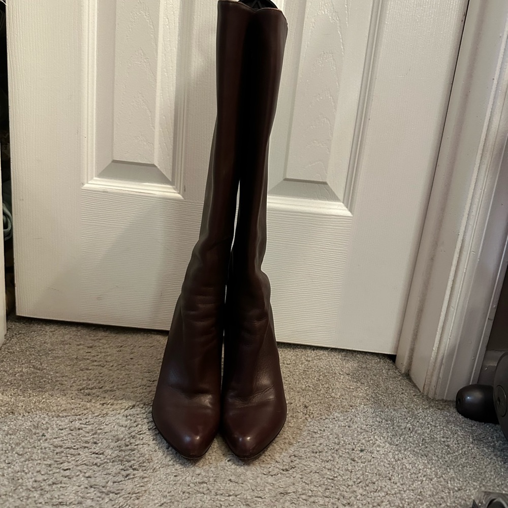 Christian Louboutin Pomppie Knee Boots 35.5 Brown